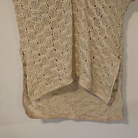 Trina Turk tan crochet  hoodie S - Picture 5 of 6